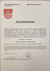 BK Erlaubnisurkunde